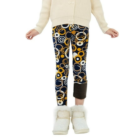 

BULLPIANO Girls Fleece Leggings Toddler Warm Winter Leggings for Girls in 2-13 Years Fleece Pants Girls