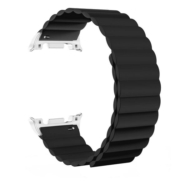 Dwitch Magnetic Silicone Band Compatible with Samsung Galaxy Watch 8 40/44mm / Galaxy Watch 8 Classic 46mm Men Women,Soft Sport Silicone Replacement Strap for Galaxy Watch 8 Classic 46mm,Black