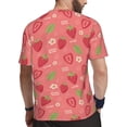 thumbnail image 2 of Wukai Strawberry Floral Print Men's Short-Sleeved Mesh T-Shirt,Quick-Dry Short Sleeve Workout T-Shirt-Large, 2 of 8