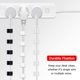 thumbnail image 2 of Cable Clips Self Adhesive - Outdoor Light Wire Clips Self Adhesive Cable Tidy Hooks Cord Organiser Holder Cable Management for Workshop Home Office Christmas Decorations Fairy Light (40pcs, White), 2 of 5