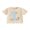 Khaki, variant on Miaouyo Baby First Birthday T Shirt Cute Animal Print Short Sleeve Round Neck Tops