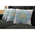 thumbnail image 5 of Ambesonne Ethnic Throw Pillow Cover 4 Pack, Metatron Cube on a Mandala, 18", Multicolor, 5 of 5