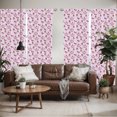 thumbnail image 2 of Ambesonne Fantasy Window Curtains, Cartoon with Castle Stars, Each 28" W x 63" L, Pale Mauve Brown Pink, 2 of 5