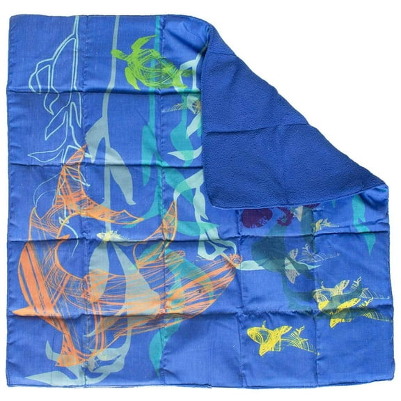 Mega Weighted Lap Pad Soft, Pliable, Cozy Fleece and Breathable Mesh 3 Lbs. of Distributed Weight 20 x 20 Inches