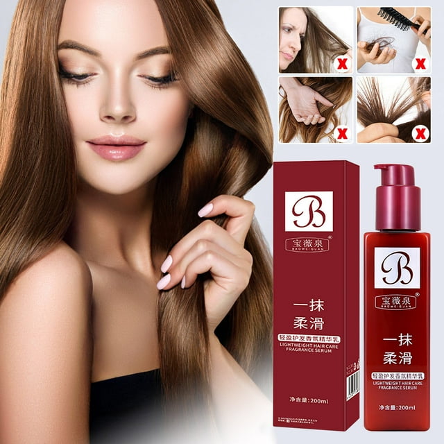 Fiudx Cuidado Capilar Suave, Suero Hidratante Nutritivo Seda, Loción Suave para Controlar El Frizz, Crema Suave de Rápida Absorción, Uso Diario para Peinar, Todo Tipo de Cabello, Botella Grande de 20