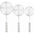 thumbnail image 2 of UBIUO Set of 3 Asian Strainer Ladle Stainless Steel Wire Skimmer Spoon with Handle for Kitchen Frying Food, Pasta, Spaghetti, Noodle-30.5cm, 32cm, 35c, 2 of 4
