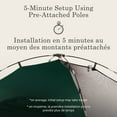 thumbnail image 4 of Coleman Stardome 6-Person Dark Room Camping Tent for Family Camping, Blocks 90% Sunlight, Easy 5-Minute Setup, Built-in LED Lighting, Night Forest Green, 4 of 6