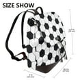 thumbnail image 2 of Lafuoo Soccer Ball Pattern Leather Backpack, Adjustable Backpack Suitable for School Work, Suitable for Adults, Men, Women and Teenagers-One Size, 2 of 4