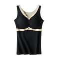thumbnail image 2 of Elainilye Fashion Women's Thermal Underwear Fall Self-heating Lace Warm Bottoming Top Seamless Fleece Cold-proof Underwear Tops,Black, 2 of 4