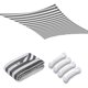 thumbnail image 1 of Yescom 12x12FT 97% UV Block Square Sun Shade Sail Outdoor Patio Pool Garden Yard Lawn Carport Net Awning Gray+White, 1 of 11