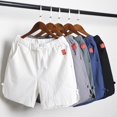 thumbnail image 2 of Pantalones cortos informales con cordón para hombre, Shorts cómodos de lino y algodón, ropa para correr y gimnasio, 2 of 3