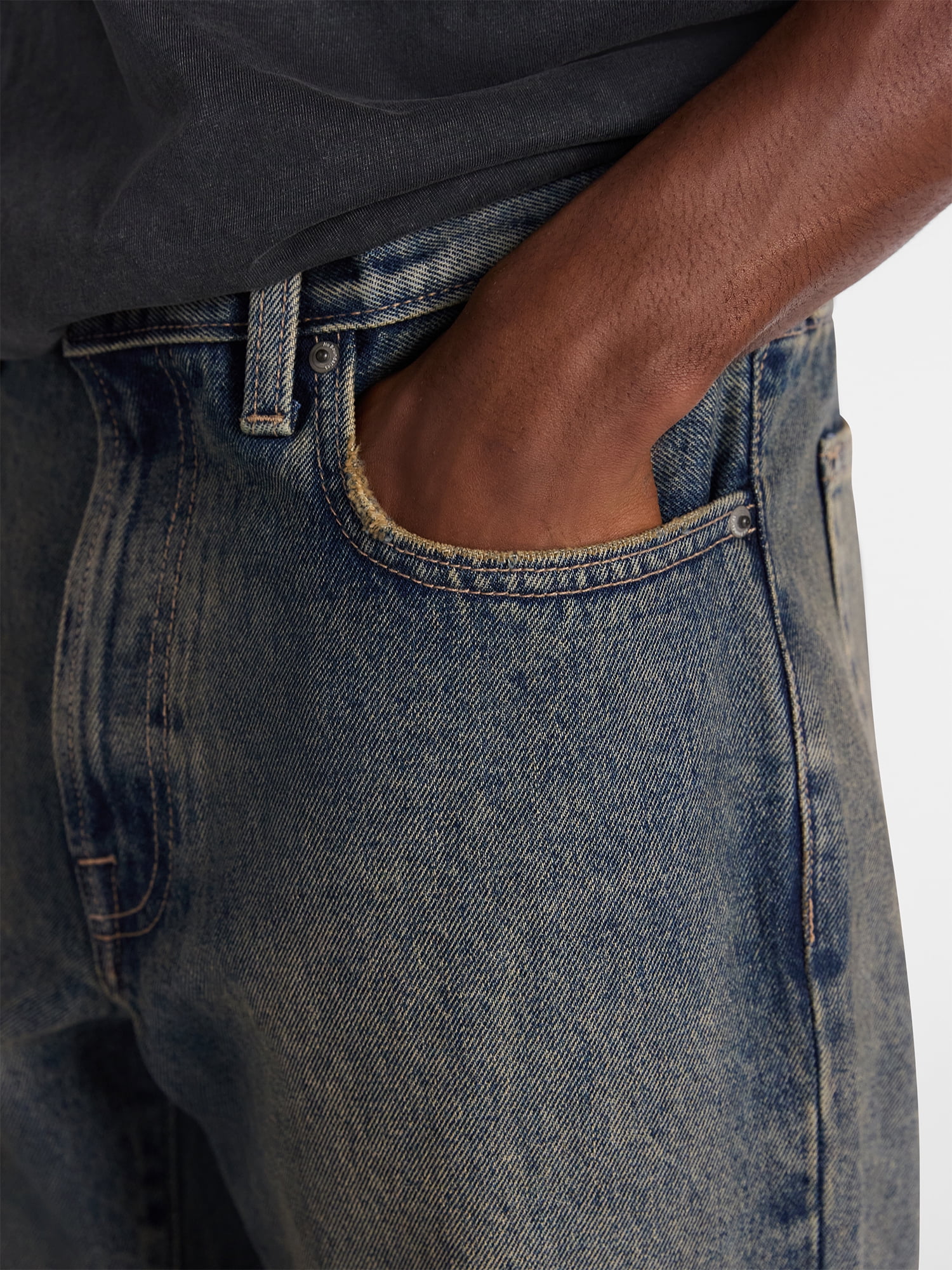 No Boundaries Vintage Straight Fit Cotton Jeans, Men's Waist Sizes 28x30-40x32