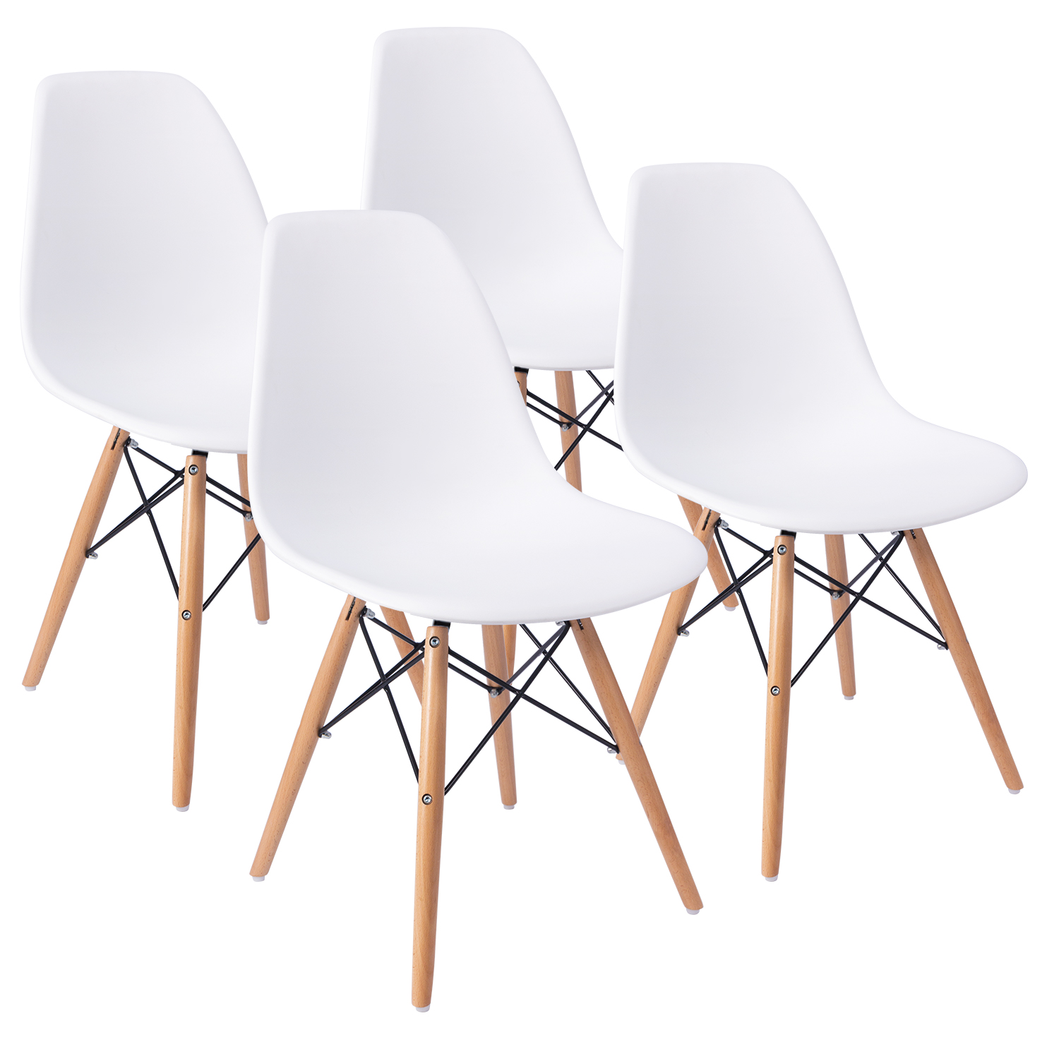 Lacoo Pre-Assembled Mid Century Modern Dining Chairs, Set of 4, Multiple Colors - image 5 of 8