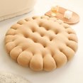 thumbnail image 4 of Cinvoph 16" Thickened Round Chair Cushion Decorative Non-Slip Seat Cushion Soft Textured Seat Pad for Balcony Bedroom, Durable Comfortable Cushion for Indoor Outdoor Use, Beige, 4 of 6