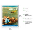 thumbnail image 2 of Mexico - Boats on Lake Chapala (Lago de Chapala) - Vintage Travel Poster by Salvador Pruneda c.1948 - Master Art Print (Unframed) 9in x 12in, 2 of 4