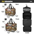 thumbnail image 3 of Travel Hanging Toiletry Bag with 4 Zipped Compartments Waterproof Makeup Accessories Spacious Cosmetic Bag Birdhouses with Sunflowers Large, 3 of 9