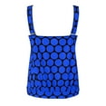 thumbnail image 7 of TOWED22 Womens Blouson Tankini Top No Bottom Loose Fit Swim Top Modest Tank Top（Blue,L）, 7 of 7