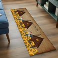 thumbnail image 3 of Sunflowers Roosters 2'x6' Runner Rugs for Hallway Kitchen Bedside Non Slip Washable, Vintage Farmhouse Farm Countryside Entryway Rug Runners with Rubber Backing, Long Carpet Runner for Laundry Room, 3 of 8