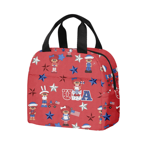 Waykka Independence Day Elements Pattern Adult Lunch Box Small Lunch