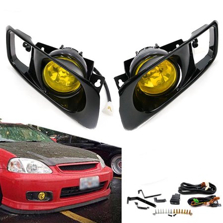 

GWONG Car Auto Fog Lights Halogen Lamps with High Brightness for Honda Civic 1999-2000