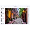 thumbnail image 2 of ABPHOTO Polyester 7x5ft European Small Town Narrow Street Backdrop Green Leaves Vine Road LaRMs Red Brick House Flowers Rustic Stone Floor Nature Journey Photography Background Photo Studio Props, 2 of 3