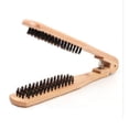 thumbnail image 3 of Cepillo alisador de pelo con pinza, cepillo de madera de doble cara, alisador de pelo, suministros de peluquería, 3 of 12