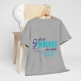 thumbnail image 3 of Wound Teal&Purple Ribbon Suicide Prevention Awareness T-Shirt ID-0628-DJ0L, 3 of 7