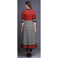 thumbnail image 4 of Bimba Gray Triangle Geometric Print Long Flared A Line Indian Kurtis For Women Party Wear Anarkali Kurta-Medium, 4 of 5