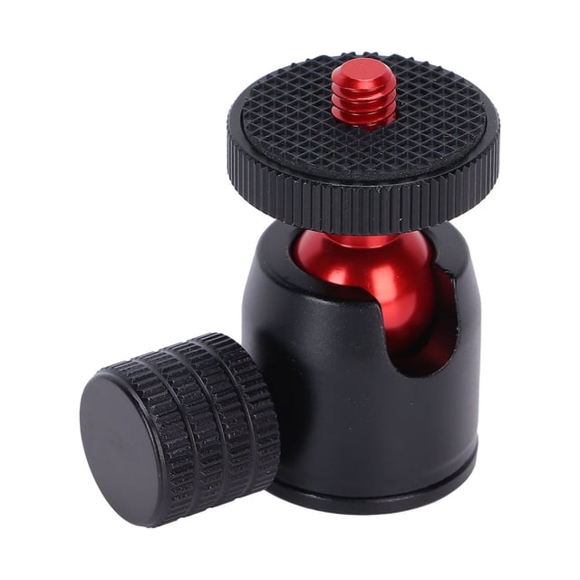360 Degree Swivel Mini Ball Head,, Mini Ball Head With Cold Shoe Mini Tripod Ball Head Replacement For Tripod For Fill Light Red Ball