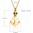 thumbnail image 2 of Anchor Skull Cremation Urn Necklace for Human Ashes Cremation Jewelry for Men Women Memorial Gifts Keepsake Ashes Pendant Jewelry, 2 of 6