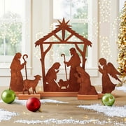 Ayieyill Christmas Tabletop Decorations Indoor 5pcs Nativity Scene Christmas Decor Xmas Decoration