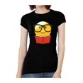 thumbnail image 1 of Womens Emoticon Reading Book Short-Sleeve T-Shirt - Black - Small, 1 of 1