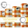 thumbnail image 4 of Fsddascl Orange Plaid Fall Blackout Curtains for Bedroom/Living Room, Thermal Insulated Kitchen Curtains, Thanksgiving Checkered Modern Buffalo Grommet Darkening Window Treatment Drapes 52"x84"x2, 4 of 6