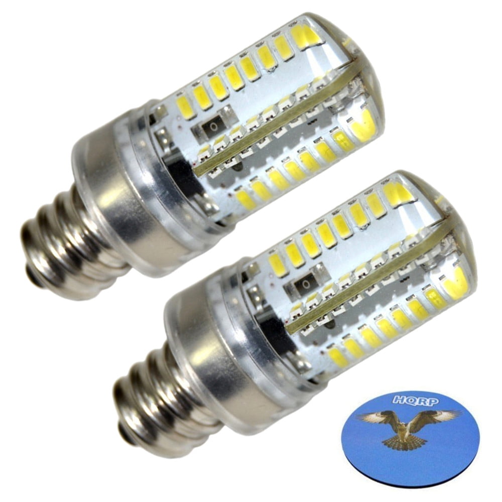 HQRP 2Pack 7/16" 110V LED Light Bulb Warm White for Brother 634D
