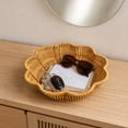 thumbnail image 4 of Linnome Hand Woven Rattan Look Fruit Basket Scalloped Edge Decorative Snack Tray Woven Storage Bowl for Coffee Table Fruit Pastry Dessert Display, 4 of 6