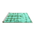 thumbnail image 2 of Ahgly Company Machine Washable Indoor Rectangle Abstract Turquoise Blue Modern Area Rugs, 6' x 9', 2 of 4