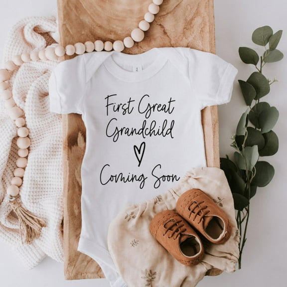 First Great Grandchild Baby Bodysuit, First Great Grandchild Announcement, Great Grandparents Pregnancy Announcement, Grandparents Reveal Cute Baby Onesie, BABY BODYSUIT LAT 4424