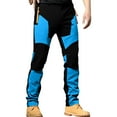 thumbnail image 2 of Men's Outdoor Hiking Pants, Stretchable Windproof Water-Resistant Wear-Resistant Breathable Quick-Dry Stitched Trousers for Climbing, Trekking and Adventure,Royal Blue,4XL, 2 of 4