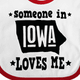 thumbnail image 4 of Inktastic Someone in Iowa Loves Me Souvenir Boys or Girls Baby Bib, 4 of 4