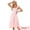 Pink, variant on DARING DIVA Square Neck Boho Sleeveless Ruffle Tiered Smocked Sundress XS White