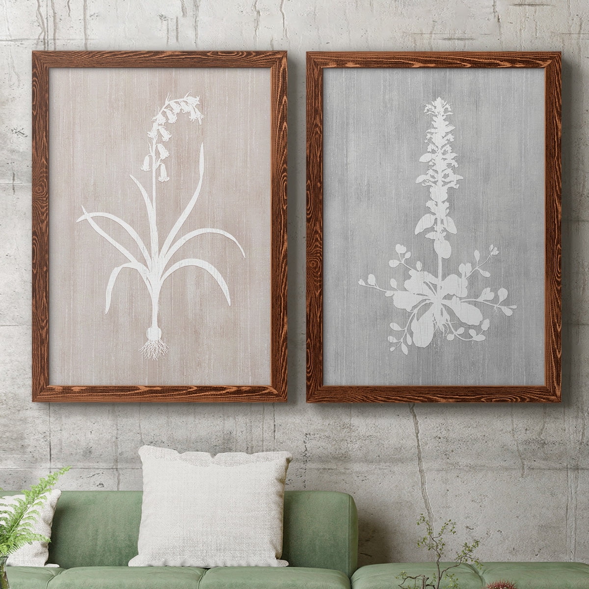 Botany Beauty I - Premium Framed Canvas 2 Piece Set - Ready to Hang
