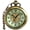 Bronze, variant on Luminous Dial Mechanical Pocket Watch with Chain Half-hunter Transparent Glass Wind up Mens Fob Watches