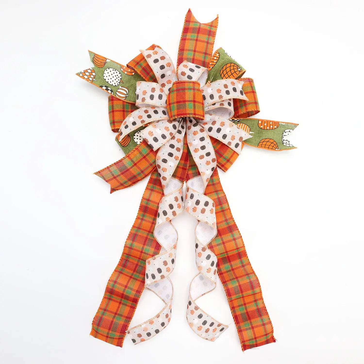 LaRibbons 2 1/2" Wired Ribbon, "Harvest Plaid" Rust/Multi, 10 Yard Roll