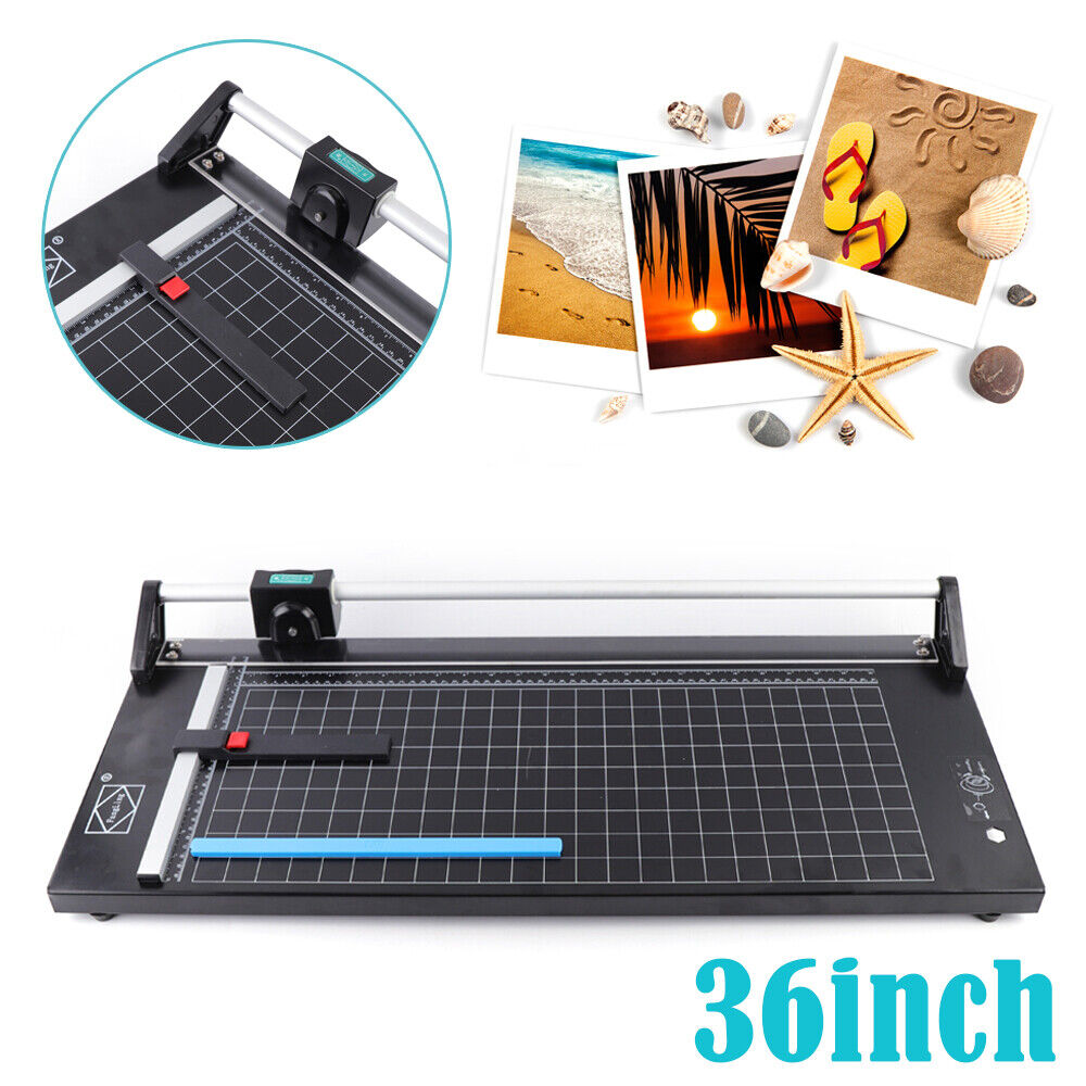 ZhdnBhnos 36 Inch Manual Precision Rotary Paper Trimmer Sharp Photo
