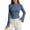 Z1Blue, variant on Trendfront Womens T Shirt Crop Crew Neck Slim Fit Ruched Pleated Long Sleeve Yoga Athletic Sports Workout Base Undershirt Tops