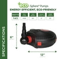 thumbnail image 3 of Alpine Corporation Eco-Sphere® Energy-Saving 4100GPH Pond Pump with 33-ft. Cord, 3 of 13