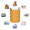 thumbnail image 6 of Balery Cute Popcorn Round Laundry Basket with Handles Waterproof Freestanding Laundry Hamper for Clothes Toys in the Dorm and Family-Small, 6 of 8