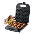 thumbnail image 1 of Mini Donut Maker - Máquina para hacer donuts para el hogar, hace 12 donuts, superficie antiadherente, cocción segura para niños, un regalo único de mini electrodoméstico, 1 of 5