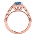 thumbnail image 3 of Mauli Jewels Engagement Rings for Women 1.35 Carat Blue Diamond Ring Crafted 4-prong 14k Solid Rose Gold, 3 of 6