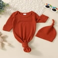 thumbnail image 3 of 2 Pcs Nouveau-Né Fille Garçon Rentrant à la Maison Robe Nouée Unisexe Tenue de Sommeil Pyjama, 3 of 6